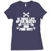 hurt my dog and find out Ladies Fitted T-Shirt