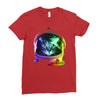 astronaut space cat Ladies Fitted T-Shirt