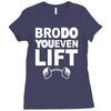 bro do you even lift baseball raglan Ladies Fitted T-Shirt