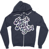 rock n roll girl Zipper Hoodie
