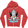 skull emblem Zipper Hoodie