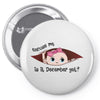 December Peeking Out Baby Girl Pin-back button
