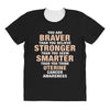 Braver Stronger Smarter Uterine Cancer Awareness All Over Women's T-shirt