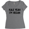 kale yeah i'm vegan Women's Triblend Scoop T-shirt