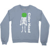 ciderhead cider drinking skeleton and apple Crewneck Sweatshirt