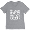 my indian name is runs with beer V-Neck Tee