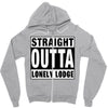 straight outta lonely lodge Zipper Hoodie