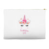 birthday unicorn family series birthday girl Accessory Pouches
