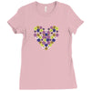 Pansy Heart Ladies Fitted T-Shirt