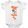 Sleeps With Papillon Baby Onesie