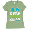 keep earth clean it's not uranus kawaii planets Ladies Fitted T-Shirt