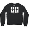 restroom sign sticker vinyl decal Crewneck Sweatshirt