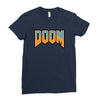 Wtf Doom Black Stroke Ladies Fitted T-Shirt