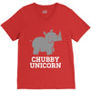 chubby unicorn rhino V-Neck Tee