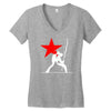 he clash inspired long sleeve Women's V-Neck T-Shirt