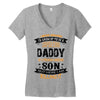 Super Cool Daddy Of A Freaking Awesome Son Women's V-Neck T-Shirt