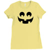 halloween pumpkin face Ladies Fitted T-Shirt