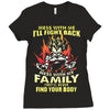 mess with me i'll fight back Ladies Fitted T-Shirt