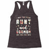 i have two titles aunt and dogmom and i rock them both with roses Racerback Tank