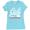 cali bear Ladies Fitted T-Shirt