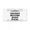 Super March Girl License Plate