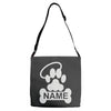 personalized paw halo Adjustable Strap Totes