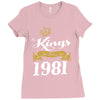 kings are born in 1981 Ladies Fitted T-Shirt