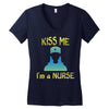 kiss a nurse Women's V-Neck T-Shirt