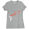 banksy headshot butterfly Ladies Fitted T-Shirt