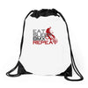eat sleep bmx repeat Drawstring Bags
