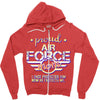 military, women's proud air force mom of her military son u Zipper Hoodie