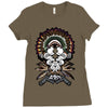 smokin pipes n feathers Ladies Fitted T-Shirt