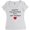 happy valentine day honey Women's Triblend Scoop T-shirt