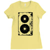 oldschool cassette Ladies Fitted T-Shirt