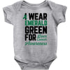 i wear emerald green for liver cancer awareness Baby Bodysuit