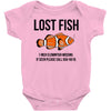 lost fish Baby Onesie