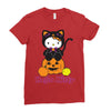 kitty halloween Ladies Fitted T-Shirt