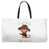 nightmare on kitty street Weekender Totes