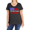 american flag we the people Ladies Curvy T-Shirt