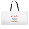 el jefe needs coffee Weekender Totes