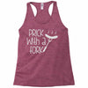 prick with a fork Racerback Tank
