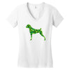 boxer leaf Women's V-Neck T-Shirt