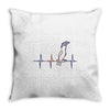 my heart beats for parrots Throw Pillow