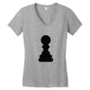 Chess King and Pawn Women's V-Neck T-Shirt