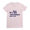 june 6 birthbay Ladies Fitted T-Shirt