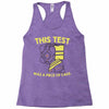 this test was a piece of cake Racerback Tank