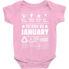 Born In January Baby Onesie