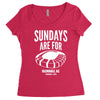 sundays are for football foot ball Women's Triblend Scoop T-shirt