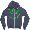 scary pumpkin halloween Zipper Hoodie