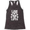 i am the one who lifts Racerback Tank
